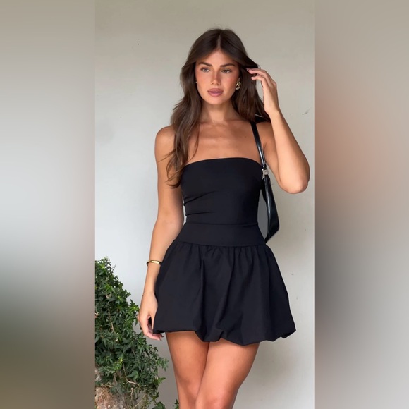 White Fox Boutique Diamond Dust Mini Dress Black Size XS NWT - Picture 5 of 9